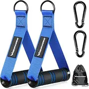 Heavy Duty Exercise Handles, Grip Attachments for Cable Machine Pulleys, Resistance Band and Strength Trainer, Pull Down Workout Accessories, Home Gym Add On Equipment