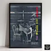 1955 Newport Jazz Festival jazz poster - Miles Davis at Newport - Newport, RI