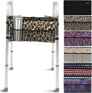 Wheelchair Bag - Electric Wheel Chair Accessories Pouch for Adults - Leopard