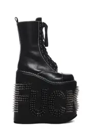 [Current Mood] Never Censored Platform Boots - Black