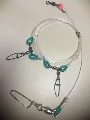 3 X ONE OF EACH 80LB 100LB 150LB RIGS ONLY 2 HOOKS 6/0 BEAK 7/0 CIRCLE 100LB RIG