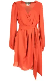 Wrap Dress With Drape Front--VER-CRY-MPF