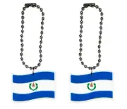 Nicaragua Flag Tumbler Chain Cup Mug Bottle Drink Coffee Tea Unique Set of 2