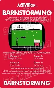 Atari 2600 Replacement Label - Barnstorming