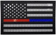 [YOYUMI] Tactical Patch Infrared Reflective Ir American Flag Hook and Loop Patch Tactical Patch