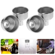 10 Pcs Stainless Steel Funnel Travel Small for Flask Metal Funnels Kitchen Use