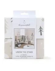 [The Peanutshell] 2 Pack Cotton Sleeper Sheets 50x90cm in White