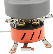 2 Portable Camping Stoves - 15800W Windproof Design Cooking Burner with Piezo Ignition and Carry Case,Piezo Ignition, Carry Case, Portable Collapsible Stove Burner for Outdoor B/m