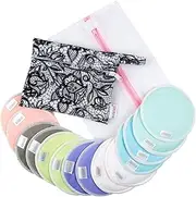 ALVABABY Bamboo Nursing Pads 14 Pack Breastfeeding Pads Reusable Washable & Soft Absorbent Leak-Proof with One Cloth Wet Bag and One Laundry Bag 14RDB-CA