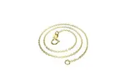 Solid 925 Sterling Silver Trace Chain Necklace in Gold Layered