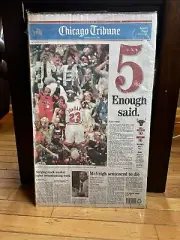 6/14/97 NEW Chicago Tribune Bulls Michael Jordan NBA Championship Jackson 5 MINT