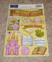 Karen Foster Design Cardstock Sticker Sheet ~ Once Upon a Time LIttle Princess
