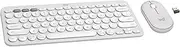 Logitech Pebble 2 Combo Wireless Bluetooth Keyboard & Mouse Sets, for ChromeOS, Windows(10/11/ or Higher), USB, Thin and Light Multi-Device with Customizable Keys and Buttons, White