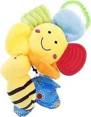 Kisangel Hanging Toys Plush Bee Pendant Toy Sound for Crib Stroller Safe Soft Decor for Infants