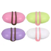 Travel Soap Holder, 4 Pack Soap Bar Container Red Purple White Green