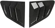 Car Accessories Rear Window Louvers Side Vent Decor Panel Cover Trim Compatible For Nissan Qashqai J11 2014-2020 Black/Carbon Fiber Look(Carbon Fiber Look)