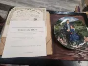 Vtg 1985 Gone With The Wind "BONNIE & RHETT" Collector Plate Knowles w Box COA