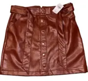 NEW $52 - Abercrombie & Fitch Leather Skirt Brown A&F Women’s Size Medium