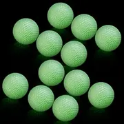 Vintagebee 12 Pack Luminous Night Golf Balls Glow in The Dark Best Hitting Tournament Fluorescent Golf Ball Long Lasting Bright Luminous Balls NO LED Inside,Rechargeable by Sunlight and Flashlight