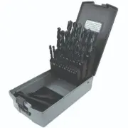 25 Piece Metric Drill Bit Set 1 mm to 13 mm Black Oxide Made In USA Morse 18107