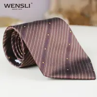在飛比找Yahoo!奇摩拍賣優惠-Wensli/萬事利 領帶100%桑蠶絲男士商務休閑正裝領帶