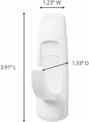 Command Large Utility Hook, White, 1-Hook, 2-Strips (17003ES), 2 Pack