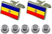 [Select Gifts] Shirt Dress Studs Pudahuel City Chile Flag Cufflinks