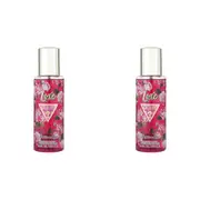 2PK Guess Love Passion Kiss Perfume Mist Spray Scent Fragrance For Women 250ml