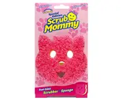 Scrub Mommy Cat Dual-Sided Scrubber & Sponge - Pink/Yellow