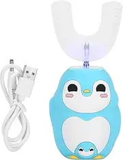 U-Shape Children Electric Toothbrush, Autobrush Toothbrush with U Shaped Brushes, UShape Rechargeable Cartoon 3 Gears Kid Oral Care Tool(Blue)