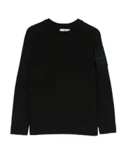 embroidered-logo crew-neck jumper 8Y,14Y,12Y,10Y black