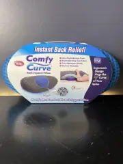 NEW Comfy Curve Lumbar Back Support Pillow Ergonomic Memory Foam Orthopedic