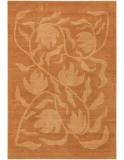 [Miss Amara] Iras Botanical Washable Rug in Rust