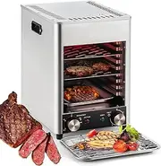 Electric Steak Cooker,Commercial Steak Broiler,1700W Steak Broiler Automatic Steak Smoker Grill with Removable Plates,200-800℃ Adjustable Temperature & 10Min Timer for Beef Chicken Vegetables