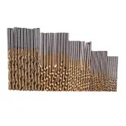 50Pcs 1/1.5/2.0/2.5/3mm Titanium Coated HSS Drill Bit Set I7U59694