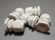 5PCS PG13 6-12MM White IP68 Nylon Cable Gland