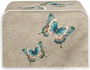 [Baxinh] Ethnic Butterfly Printed Oven Cover Toaster Cover for Home, Boho Mandala Flowers Toaster Cover Dirt and Fingerprint Protection, 2 Slice Toaster Oven Cover Kitchen Accessories