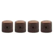 4 Pcs Guitar Knobs Bass Knobs Red Copper Metal Dome Tone Volume Control Knobs