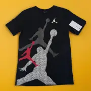 NIKE JORDAN BOYS T-SHIRT AIR JORDAN JUMPMAN JUNIORS ALL PRINT LOGO Size L(12/13)
