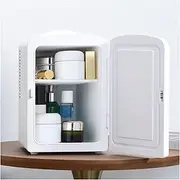 4L/6 Can Low Noise Dual-Use Cool & Heat Mini Skincare Fridge, Beauty Makeup Skincare Refrigerator For Home Car Office(Pink)