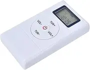 HRD109 Portable FM Radio Stereo DSP Digital Radio Clip-on Radio Conference Receiver 60-108MHz with Earphone Lanyard Display Screen White One Size