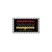 Mongoose 3 color PRISM Warning decal. - Old school bmx