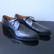 Allen Edmonds Men Lucca Derby in Classic Color Black Leather & Made in Italy