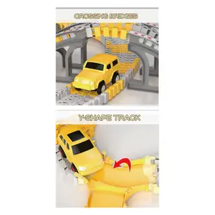 VisionKids 豪華建築賽道汽車玩具【交換禮物】台灣 現貨 免運 兒童積木 積木玩具 汽車玩具 兒童玩具 汽車