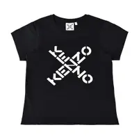 在飛比找蝦皮商城優惠-KENZO白字印花LOGO造型修身棉質短T(S/M/L/黑)