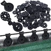 SNOKAY Heavy Duty Shade Cloth Clips - Reusable Lock Grip Fabric and Anti-Bird Netting Clamps for Yard and Garden (Black, 50 Pcs)