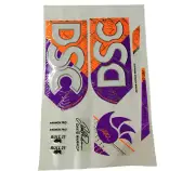 DSC Cricket Bat Stickers 3D Highly Embossed Krunch Pro Orange & Purple