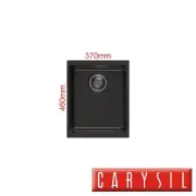 Enigma 100N Granite Kitchen Sink - 370mm Single Bowl - Top/Under Mount - Black