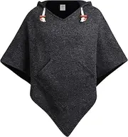 [virblatt] Poncho Men and Poncho Women | Wool & Fleece | Wool Poncho Men | Unisex | Mens Poncho Hooded Pancho Winter