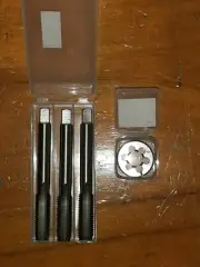 BSF 5/8" X 14 RH 3x HSS tap set Taper Inter bott+1 1/2 OD split screw die button